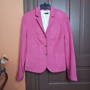 J. Crew Pink Tailored Wool Blend Business Blazer size M